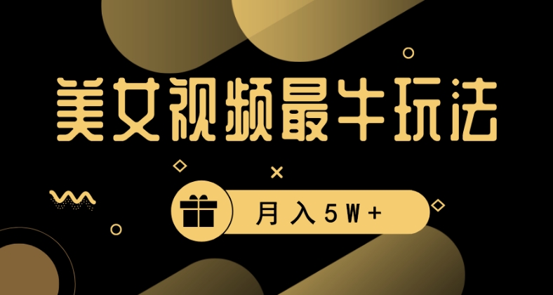 美女短视频最牛玩法，流量高，变现快，轻松月入5W+【揭秘】-88共享