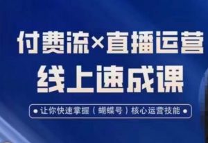 视频号付费流实操课程,付费流✖️直播运营速成课,让你快速掌握视频号核心运营技能-88共享