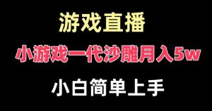 玩小游戏一代沙雕月入5w，爆裂变现，快速拿结果，高级保姆式教学【揭秘】-88共享