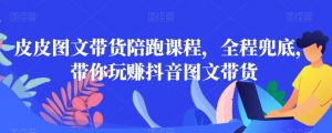 皮皮图文带货陪跑课程,全程兜底,带你玩赚抖音图文带货-88共享