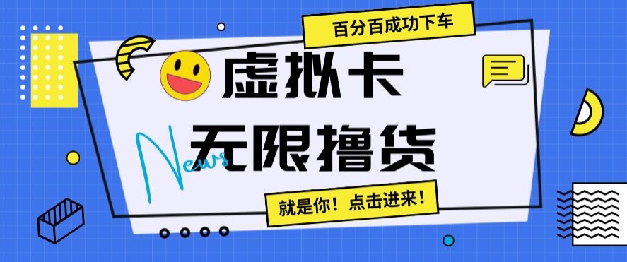 虚拟卡无限撸货，百分百成功下车【仅揭秘】-88共享