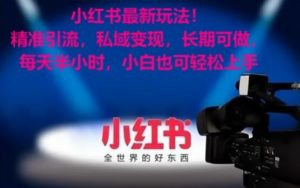 小红书最新玩法!精准引流,私域变现,长期可做,每天半小时,小白也可轻松上手【揭秘】-88共享