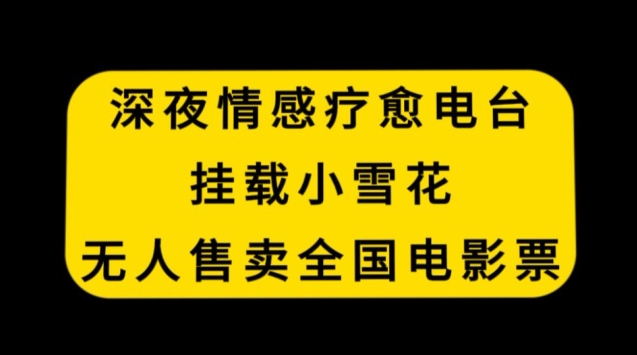深夜情感疗愈电台，挂载小雪花，无人售卖全国电影票【揭秘】-88共享