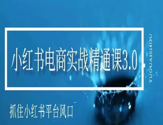 小红书电商实战精通课3.0，抓住小红书平台的风口，不错过有一个赚钱的机会-88共享