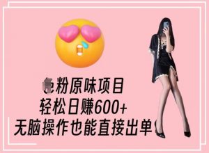 男粉原味项目，轻松日赚800+，无脑操作也能直接出单【揭秘】-88共享