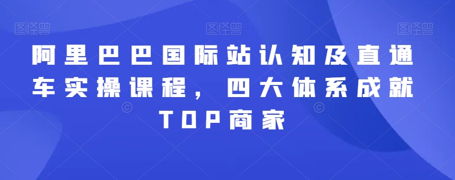 阿里巴巴国际站认知及直通车实操课程，四大体系成就TOP商家-88共享