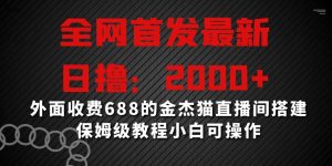 全网首发最新，日撸2000+，外面收费688的金杰猫直播间搭建，保姆级教程小白可操作【揭秘】-88共享
