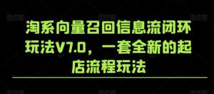 淘系向量召回信息流闭环玩法V7.0，一套全新的起店流程玩法-88共享