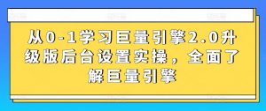 从0-1学习巨量引擎2.0升级版后台设置实操,全面了解巨量引擎-88共享