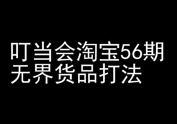 叮当会淘宝56期：无界货品打法-淘宝开店教程-88共享