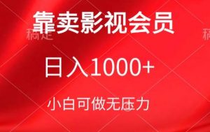靠卖影视会员,日入1000+,落地保姆级教程,新手可学【揭秘】-88共享