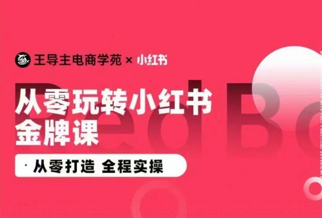 王导主·小红书电商运营实操课，​从零打造  全程实操-88共享