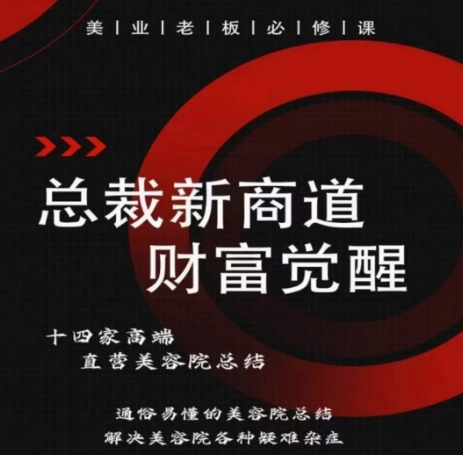 总裁新商道(美业老板必修课)，通俗易懂的美容院总结，解决美容院各种疑难杂症-88共享