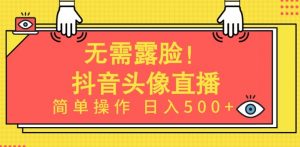 无需露脸,Ai头像直播项目,简单操作日入500+【揭秘】-88共享