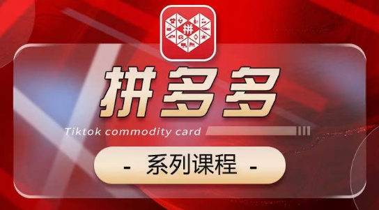 2024拼多多系列课，【基础】【运营】【活动】【推广】【玩法】5大模块-88共享
