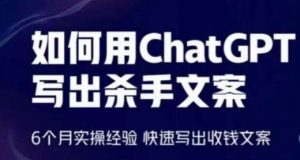 如何用ChatGPT写出杀手文案,6个月实操经验,快速写出收钱文案-88共享