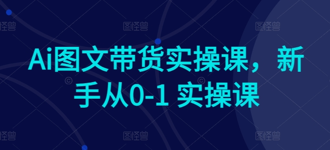 Ai图文带货实操课，新手从0-1 实操课-88共享