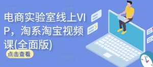 电商实验室线上VIP,淘系淘宝视频课(全面版)-88共享