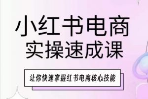 小红书电商实操速成课,让你快速掌握红书电商核心技能-88共享