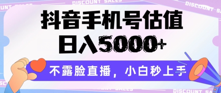 抖音手机号估值，日入5000+，不露脸直播，小白秒上手【揭秘】-88共享