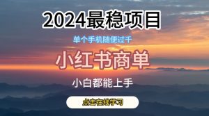 2024最稳蓝海项目，小红书商单项目，没有之一【揭秘】-88共享