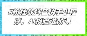 0粉挂载抖音快手小程序，AI换脸进阶课-88共享