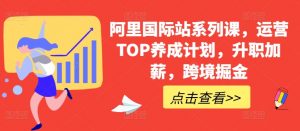 阿里国际站系列课,运营TOP养成计划,升职加薪,跨境掘金-88共享