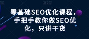 零基础SEO优化课程,手把手教你做SEO优化,只讲干货-88共享