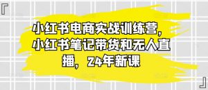 小红书电商实战训练营,小红书笔记带货和无人直播,24年新课-88共享