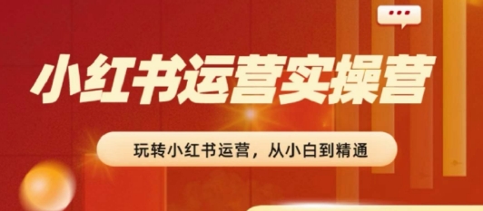 2024小红书运营实操营，​从入门到精通，完成从0~1~100-88共享