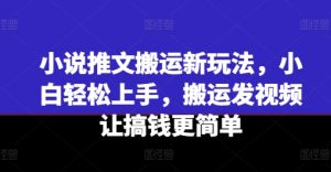 小说推文搬运新玩法,小白轻松上手,搬运发视频让搞钱更简单-88共享