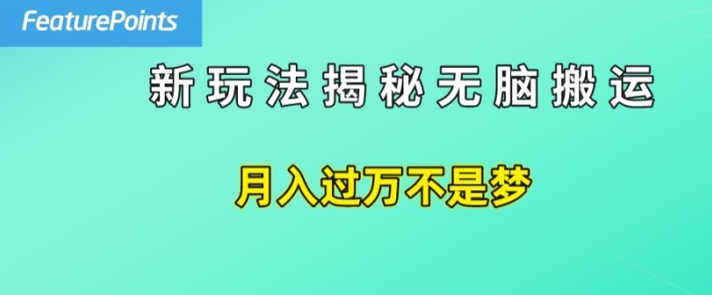 简单操作，每天50美元收入，搬运就是赚钱的秘诀【揭秘】-88共享