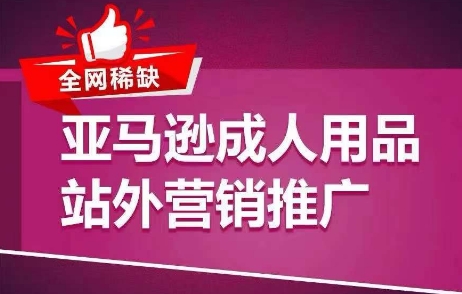 全网稀缺！亚马逊成人用品站外营销推广，​教你引爆站外流量，开启爆单模式-88共享