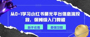 从0-1学习小红书聚光平台信息流投放,保姆级入门教程-88共享