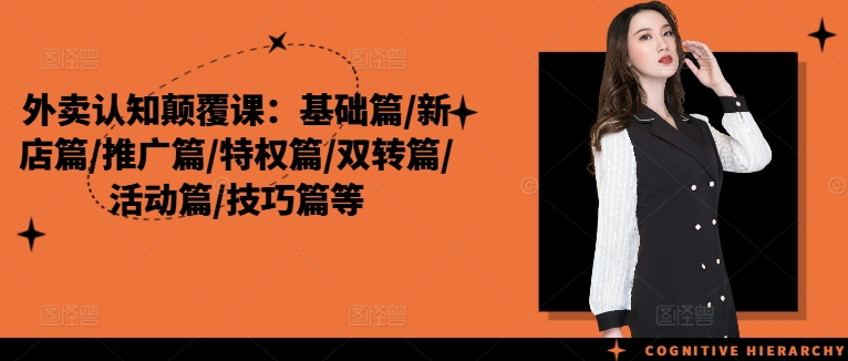 外卖认知颠覆课：基础篇/新店篇/推广篇/特权篇/双转篇/活动篇/技巧篇等-88共享