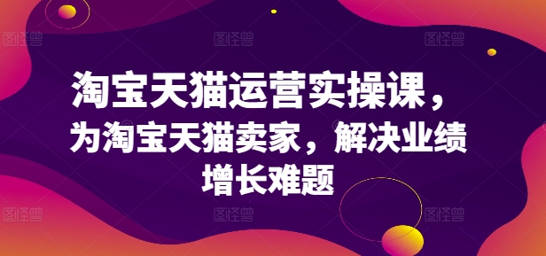 淘宝天猫运营实操课，为淘宝天猫卖家，解决业绩增长难题-88共享