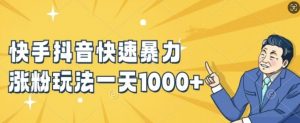 快手抖音快速暴力涨粉玩法，新手小白也能学会，一天1k+【揭秘】-88共享