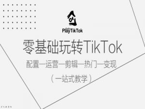 零基础玩转TikTok，配置一运营一剪辑一热门一变现，一站式教学-88共享
