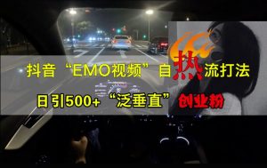 抖音EMO视频自热打法，日引500+“泛垂直”创业粉-88共享