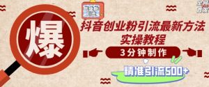 轻松制作创业类视频,一天被动加精准创业粉500+【揭秘】-88共享
