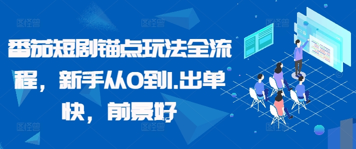 番茄短剧锚点玩法全流程，新手从0到1，出单快，前景好-88共享