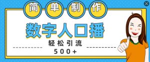 简单制作数字人口播轻松引流500+精准创业粉【揭秘】-88共享