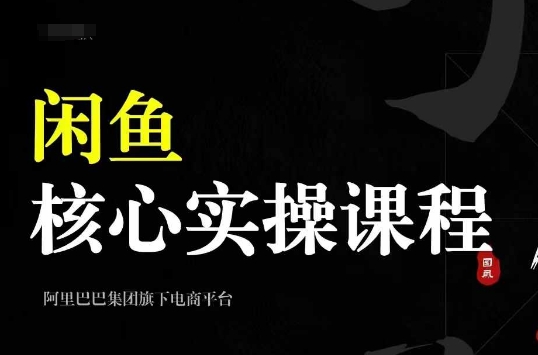 2024闲鱼核心实操课程，从养号、选品、发布、销售，教你做一个出单的闲鱼号-88共享