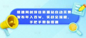 搭建网创项目资源站自动采集发布年入百W,实战全流程,手把手教你搭建【揭秘】-88共享