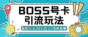Boss直聘流量卡引流变现玩法，日引200+创业粉【揭秘】-88共享