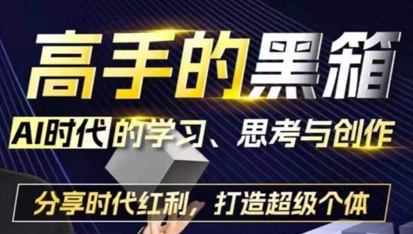 高手的黑箱：AI时代学习、思考与创作-分红时代红利，打造超级个体-88共享