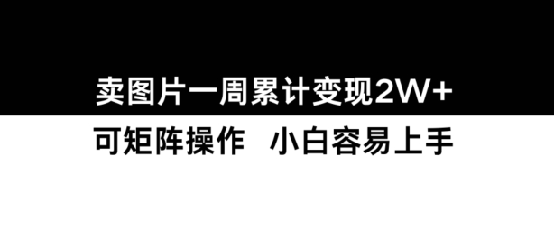 小红书【卖图片】一周累计变现2W+小白易上手-88共享