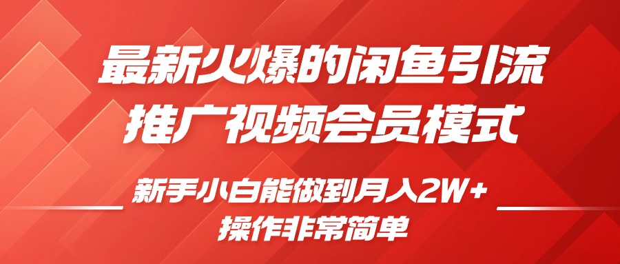 闲鱼引流推广影视会员，0成本就可以操作，新手小白月入过W+【揭秘】-88共享