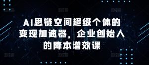 AI思链空间超级个体的变现加速器,企业创始人的降本增效课-88共享