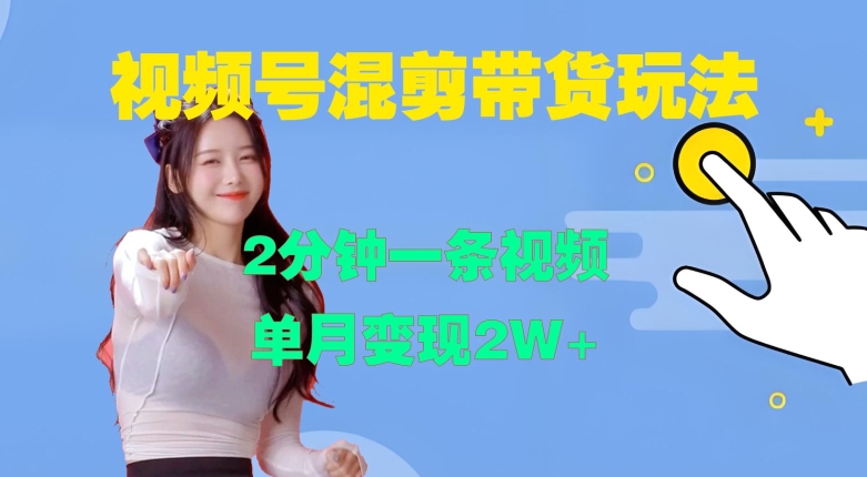 视频号混剪玩法，2分钟一条视频，单月变现2W+【揭秘】-88共享